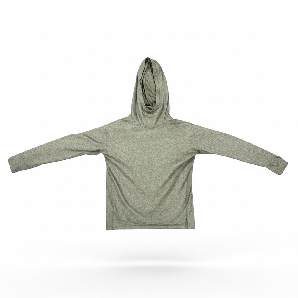 Athleta Hooded Lightweight Sweatshirt Heather Green Size Small